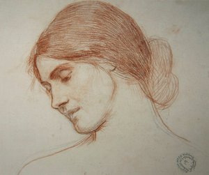 Cabeza de una niña, a la izquierda