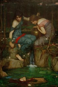Ninfas Encontrando la Cabeza de Orfeo de John William Waterhouse