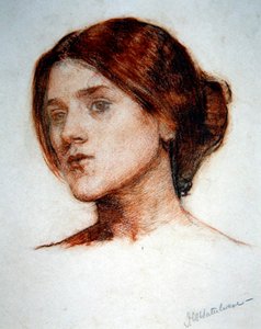 Estudio de la cabeza de una niña para 