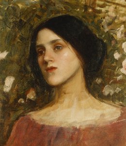 El cenador de rosas de John William Waterhouse