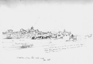 Hexham desde el ferrocarril, 1835