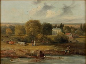 Paisaje con una casa de campo, 1838 de John Wilson Carmichael