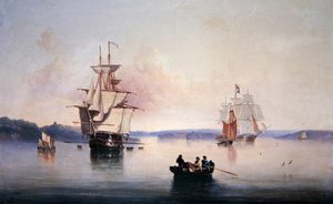 Saltash Creek, cerca de Plymouth de John Wilson Carmichael