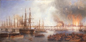 El bombardeo de Sveaborg, 5 de agosto de 1855, 1856 de John Wilson Carmichael