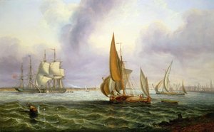 El Támesis en Woolwich de John Wilson Carmichael