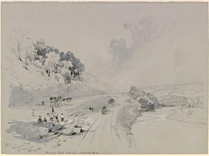 Túnel de Whitchester con Unthank Hall de John Wilson Carmichael