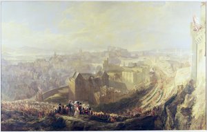 La entrada de Jorge IV en Edimburgo desde Carlton Hill, 1822