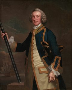 Retrato de un oficial naval de John Wollaston