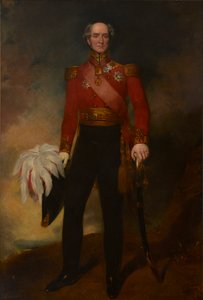 Retrato del teniente general Sir Edward Barnes (1776-1838) (óleo sobre lienzo) de John Wood