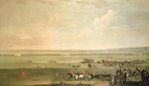El poste de salida en Newmarket de John Wootton