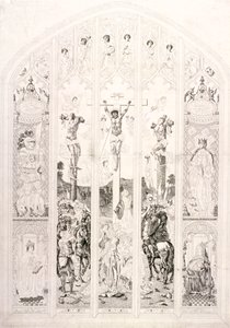 Ventana este en St Margaret, Westminster, representando la crucifixión, Londres, 1787