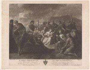 Prediking van Johannes de Doper St. John Preaching in the Wilderness (título sobre el objeto)