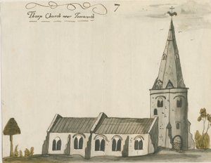 Iglesia de Thorpe Constantine: pintura en acuarela, nd [c.1784]