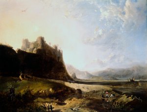 Castillo de Harlech, siglo XIX de John Wright Oakes