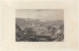 Crook of the Lune, mirando hacia el castillo de Hornby de John Wykeham Archer