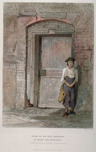 Puerta de una vieja mansión en Gravel Lane, Ciudad de Londres de John Wykeham Archer