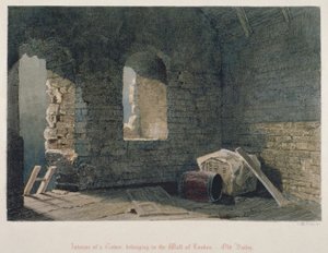 Vista interior de una torre perteneciente a London Wall en Old Bailey, Ciudad de Londres, 1851 de John Wykeham Archer