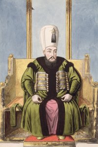 Ahmed I (1590-1617), sultán entre 1603 y 1617, de «Serie de retratos de los emperadores de Turquía». de John Young