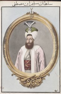 Selim III (1761-1808), sultán entre 1789 y 1807, de «Serie de retratos de los emperadores de Turquía». de John Young
