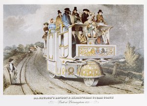 El coche de vapor de Londres y Birmingham del Dr. Church, 1833 de John after Cooke