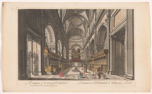 Vista del coro de la Catedral de San Pablo, Londres
El coro de la Catedral de San Pablo (título en el objeto) de John and Carington Bowles