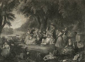 El picnic del Cuatro de Julio, c.1864 de John and Hollyer Rogers