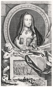 Retrato de Isabel de York (1465-1503) 1747 de John and Paul after Knapton