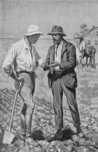 El Dr. Charles Saunders sostiene en su mano el primer trigo Marquis de John de Walton
