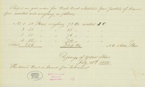 Nota de Johnson Gardner, Cruces de Yellow Stone, 18 de julio de 1832 de Johnson Gardner