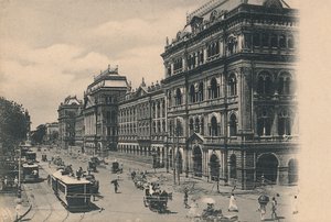 Vista de los Edificios de los Escritores, Calcuta, c1910 de Johnston and Hoffmann