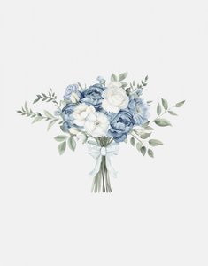 Ramo floral azul delicado de Jolly and Dash