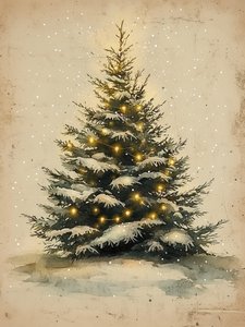 Árbol de Navidad nevado de Jolly and Dash