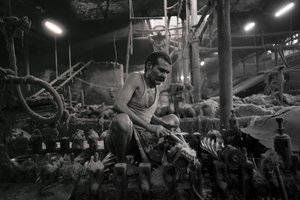 Fábrica de yute, Calcuta, India, 2017 (foto) de Jon Nicholson