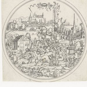 Sileno Fondos de tazones: paisajes con representaciones bíblicas y mitológicas (título de la serie)