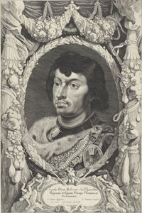 Retrato de Carlos el Temerario, duque de Borgoña Duces Burgundiae (título de la serie) de Jonas Suyderhoef