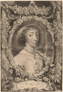 Henrietta Maria, Reina de Inglaterra de Jonas Suyderhoff after Sir Anthony van Dyck