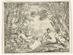 Sátiros y ninfas en un bosque de Jonas Umbach