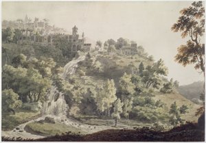 Tívoli: Una vista de la Villa de Mecenas, 1858 de Jonathan Skelton