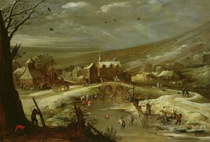 Campo con Patinadores de Joos or Josse de Momper