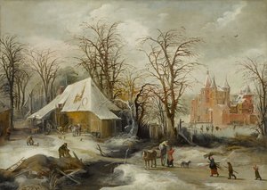Paisaje de invierno, circa 1625-1630 de Joos or Josse de The Younger Momper