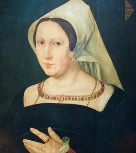 Anna van Spangen, esposa de Adriaen van der Goes de Joos van (after) Cleve