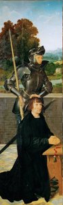San Jorge y el donante (Altar alado, panel izquierdo)
