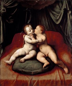 Jesús y San Juan Bautista de niños