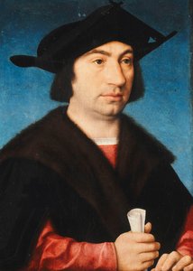 Retrato de Stefano Raggio, medio cuerpo de Joos van Cleve