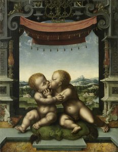 Los infantes Cristo y San Juan Bautista abrazándose, 1520-25