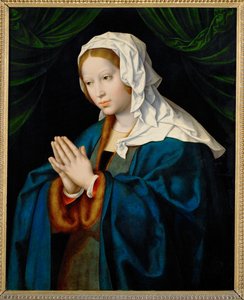 La Virgen María rezando ... (pintura sobre lienzo) de Joos van Cleve