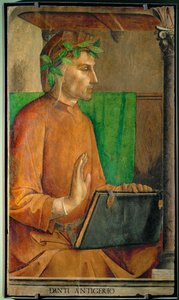 Dante Alighieri, poeta De una serie de 28 retratos, pintados hacia 1475 para el studiolo de Federigo da Montefeltre ...