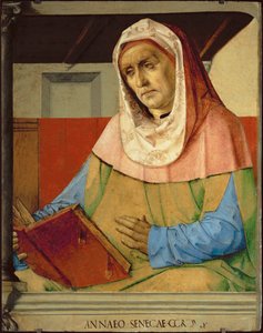 Séneca, filósofo romano De una serie de 28 retratos, pintados hacia 1475 para el studiolo de Federigo da Montefeltre ...