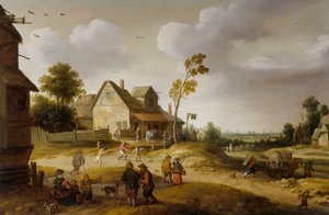Escena del pueblo de Joost Cornelisz. Droochsloot