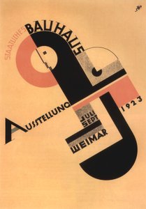 Publicidad de la exposición de la Bauhaus en Weimar de Joost Schmidt